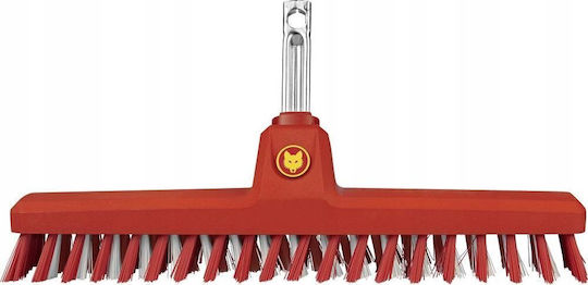 Wolf Garten Plastic Broom Handle Cleaning Brush Red
