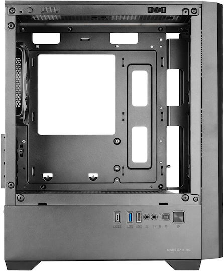 Tacens Mcquantum Gaming Midi-Turm Computergehäuse mit Seitenfenster Schwarze