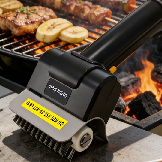 Steel Rechargeable Barbecue Cleaning Brush Motor 1100rpm Black
