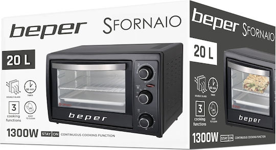 Beper Electric Countertop Oven 20lt without Burners