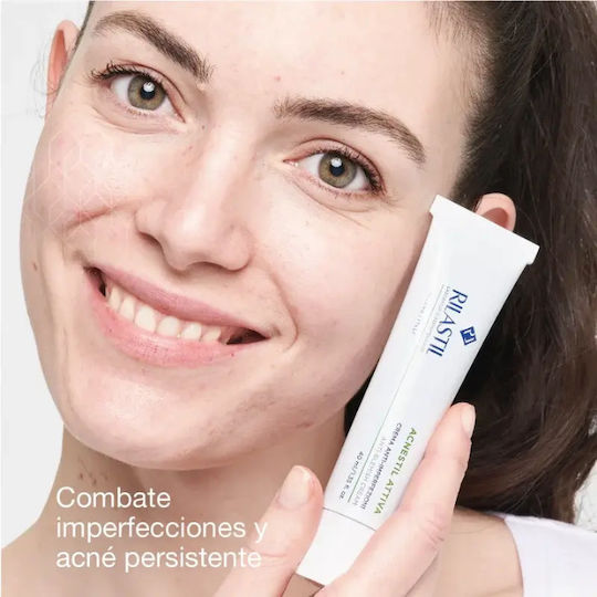 Rilastil Acnestil Attiva (+) Face Cream Against Blemishes & Acne With Niacinamide 40ml