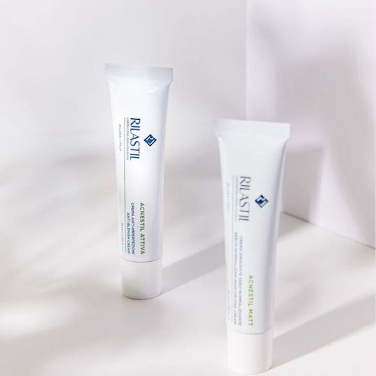 Rilastil Acnestil Attiva (+) Face Cream Against Blemishes & Acne With Niacinamide 40ml