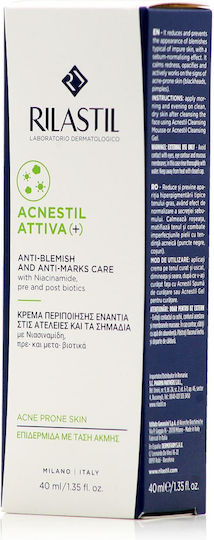 Rilastil Acnestil Attiva (+) Face Cream Against Blemishes & Acne With Niacinamide 40ml