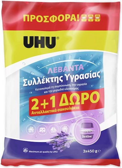 UHU 3-Pack Moisture Absorber Refill with Lavender Scent Moisture Absorber 450gr