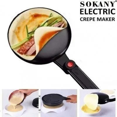 Sokany Уред За Палачинки 20см Черен 650W