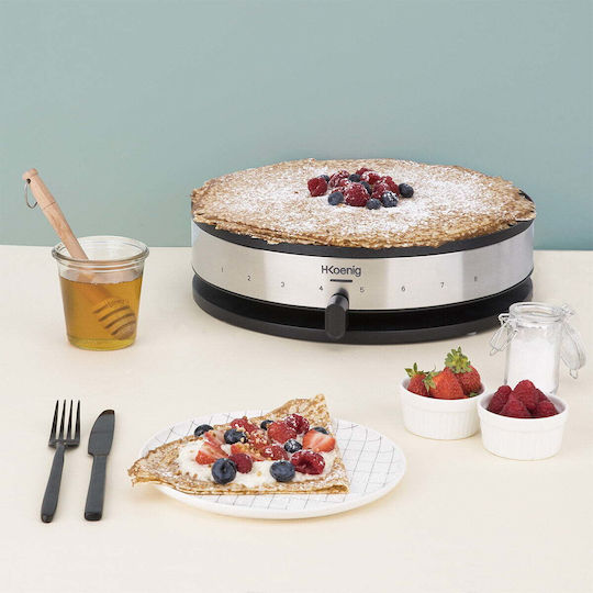 HKoenig Κρεπιέρα 33cm Inox 1300W