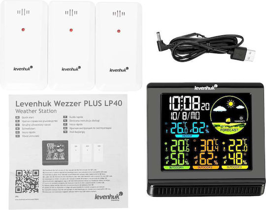 Levenhuk Wezzer Plus LP40 78894 Ασύρματος Μετεωρολογικός Σταθμός Ψηφιακός Επιτραπέζιος Μαύρος