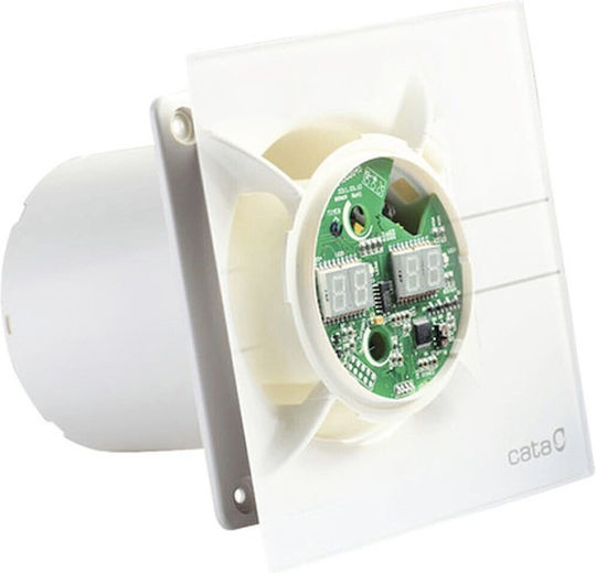 Cata Ventilator de Perete pentru Baie 100mm Alb