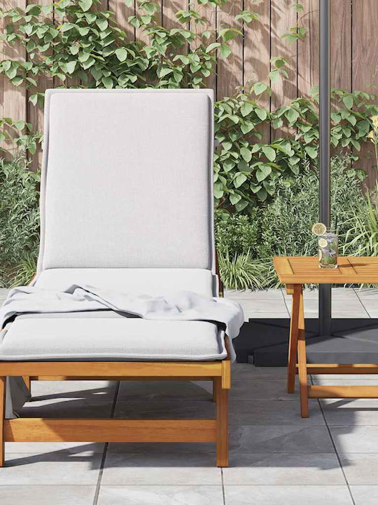Hölzernes Garten- und Pool-Liegestuhl Braune mit Tisch