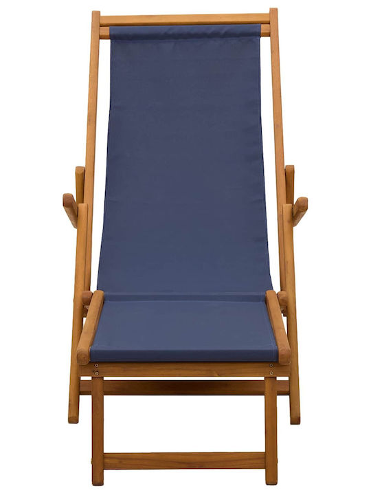 Șezlong Dublu Din Lemn Albastru 2 Buc 61x155x95 cm