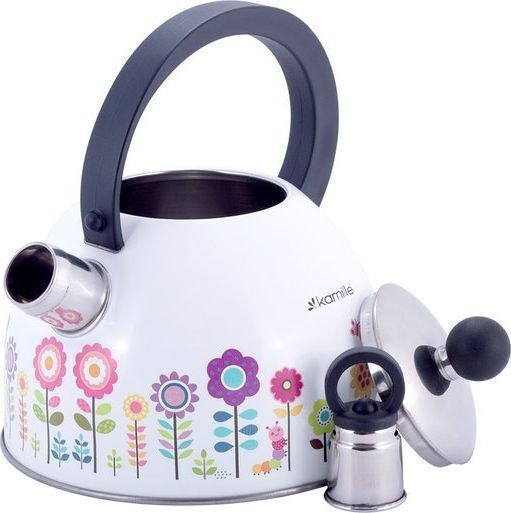 Kamille Kamille Rostfreier Stahl Teekanne Grau 1800ml