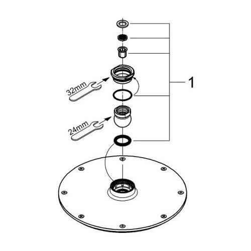 Grohe Shower Head Κεφαλή Ντουζ 21cm