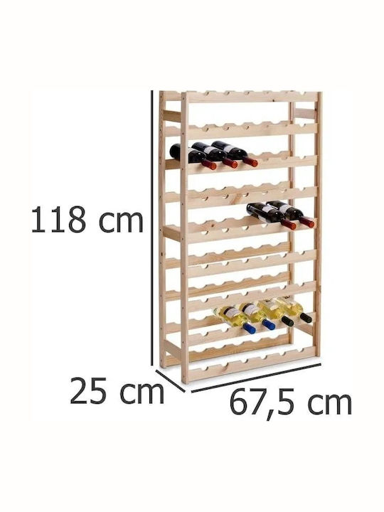 Zeller Free Standing Wooden Wine Cabinet Green 67.5x25x118cm