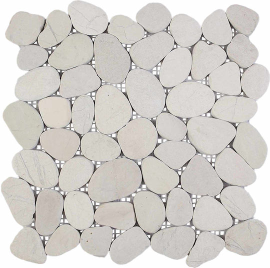 vidaXL Piesă Ceramică De Podea / Montată Pe Perete Pentru Interior Matt 30x30cm Albă
