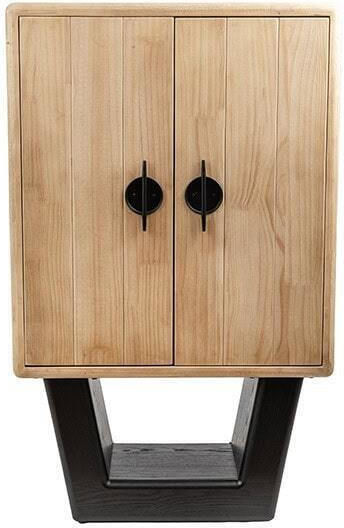 Sideboard from Wood & Metal Black 70x35x114cm