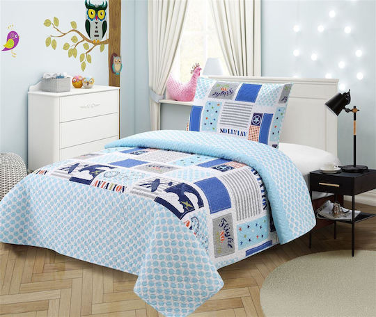 Dimcol Σετ Παιδικό Κουβερλί Μονό 160x220εκ. Dimcol Σετ Παιδικό Κουβερλί Μονό 160x220εκ.