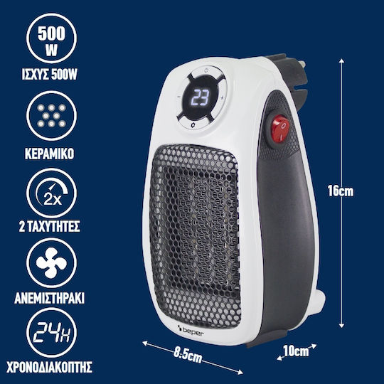 Beper Keramik Heizlüfter Wand 500W