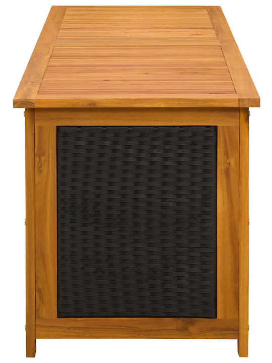 vidaXL Outdoor Storage Box Rattan 243 L Black L150xW50xH56cm