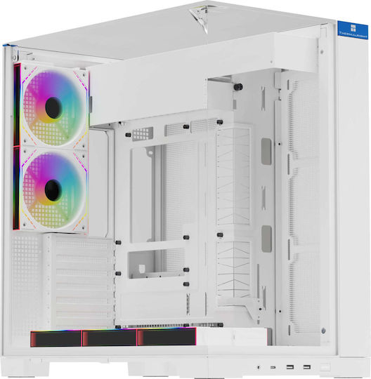 Thermalright A70 Геймърско Midi Tower Компютърно Кутийо с Страничен Прозорец и ARGB Осветление Бяло