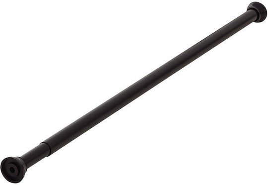 Sealskin Teleskopisch Duschvorhangstange Gerade Saugnapf aus Edelstahl Schwarz Ø20mm 70-115εκ.