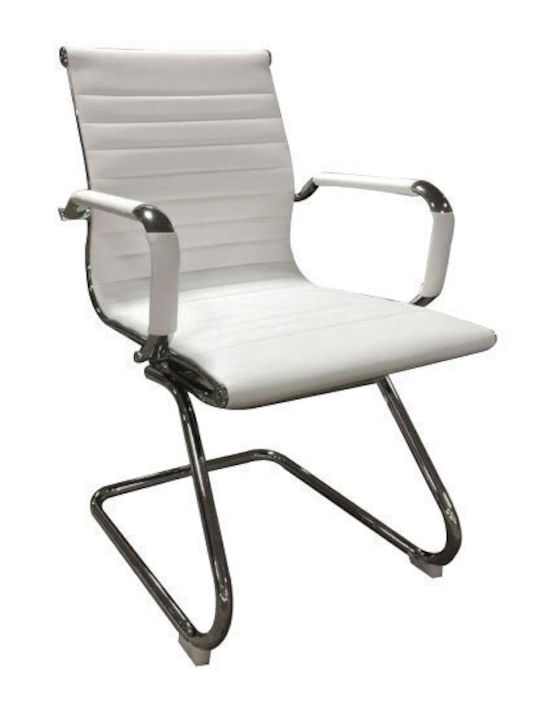 Zita Plus Besucherstuhl A8250 in Weiß Farbe 55x62x47cm 2 Stück