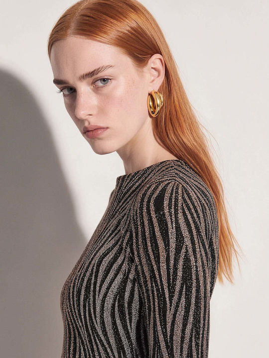 Summer Evening Open Back Gold Dress