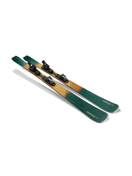 Elan Ski Schuhe in Grün Farbe mit Bindungen