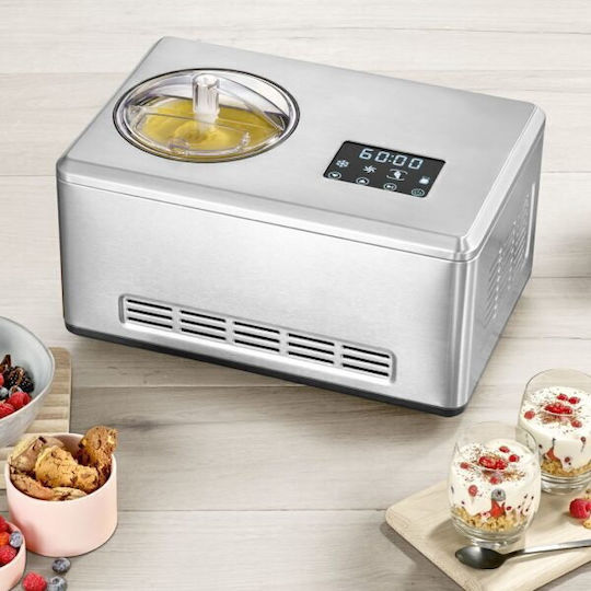 Severin EZ7405 Fabricant de iaurt cu cuvă și ecran digital 2lt Argintiu 180W