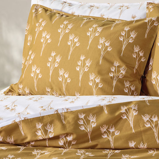 Kentia Подредба Чаршафи Кралица 240x270см Жълти 4 Бройки
