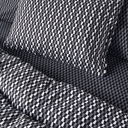 Kentia Satouma Комплект Чаршафи Супер двойни 240x270см Black-anthracite (4бр)