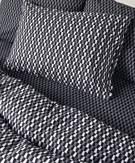 Kentia Satouma Комплект Чаршафи Супер двойни 240x270см Black-anthracite (4бр)