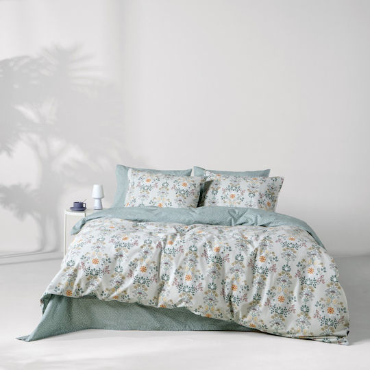 Kentia Marita Bed Sheet Set King Size 270x270cm Green-multi (4 Pieces)