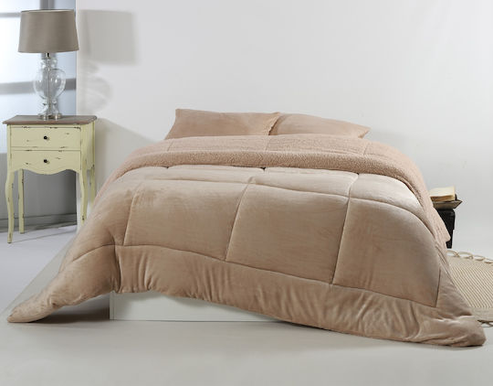 Silk Fashion Κουβερτοπάπλωμα Μονό 160x220εκ. Solid Light Brown 320 GSM
