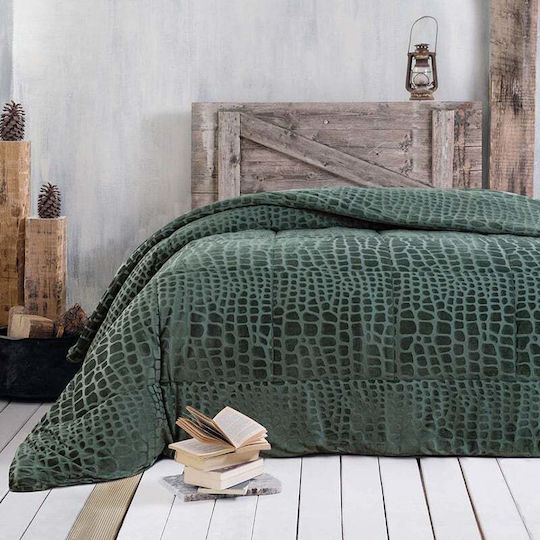 Rythmos Duvet Cover Queen 220x240cm Croco Green 760 GSMGsm