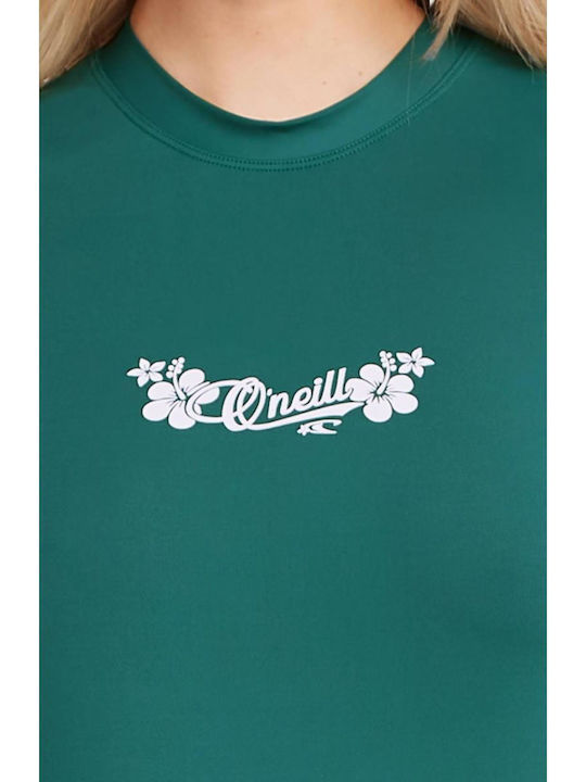 O'Neill Skin UPF 50+ Tricou De Protecție Solară Pentru Femei Mâneci Scurte Verde