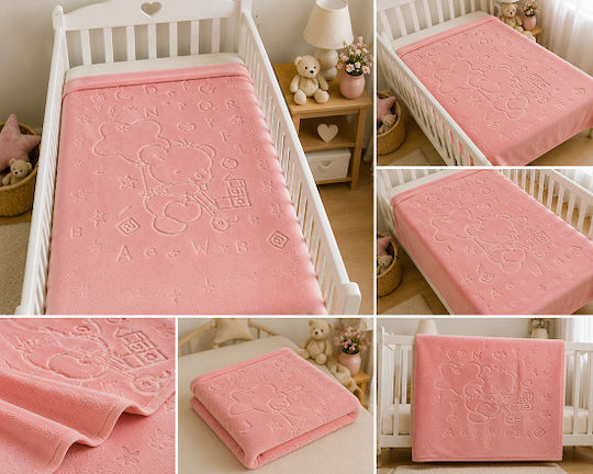 Belpla Decke Babydecken Kinderbett Rosa Pink 110x140cm