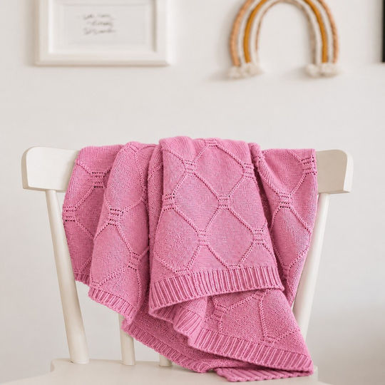 Vesta Home Nursery Swaddling Blanket Pink 70x90cm