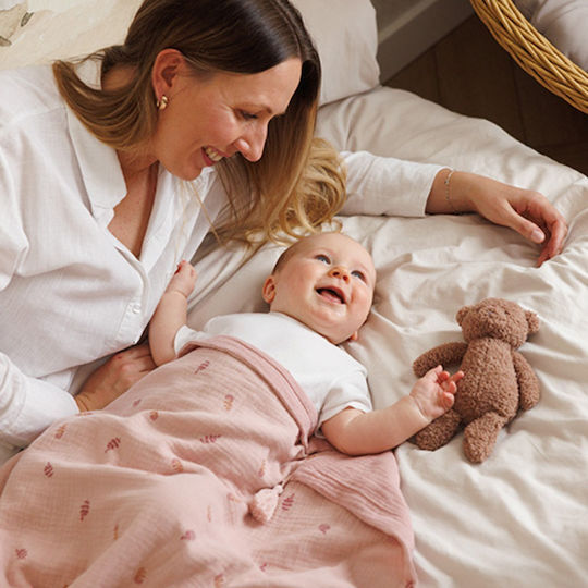 Babyono Одеяло за гушкане и люлка Розово 75x100см