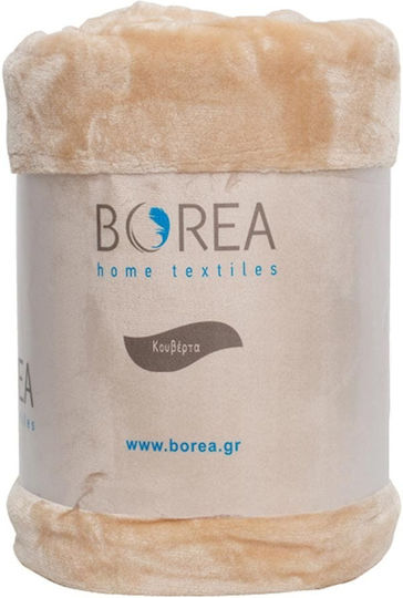Borea K-4 Velvet Blanket Single 150x220cm Beige