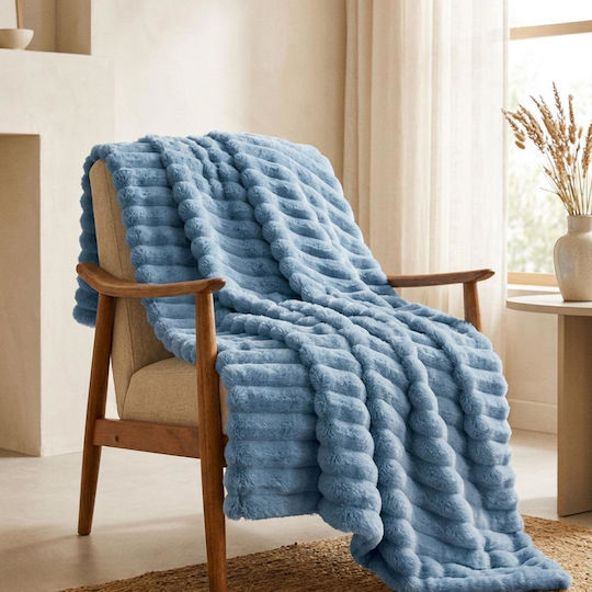 Next Furry Single Blanket 150x200cm Blue