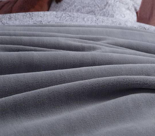 Nef-Nef Homeware Cosy Κουβέρτα Fleece Υπέρδιπλη 220x240εκ. Ecru