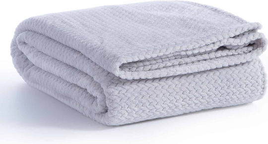 Nef-Nef Homeware Worth Decke Fleece Einzeln 160x220cm Grau