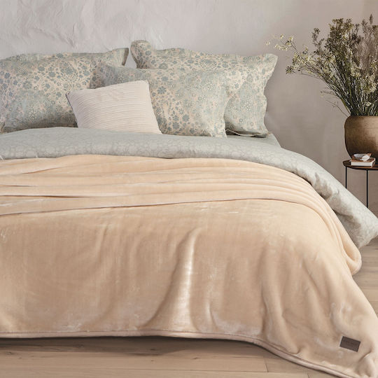 Nef-Nef Homeware Loft Velvet Single Blanket 170x220cm L Grey