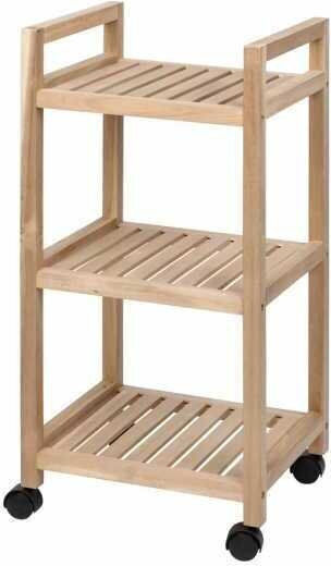 Wenko SP01 15970976 Boden Badezimmerregal Hölzernes Braune