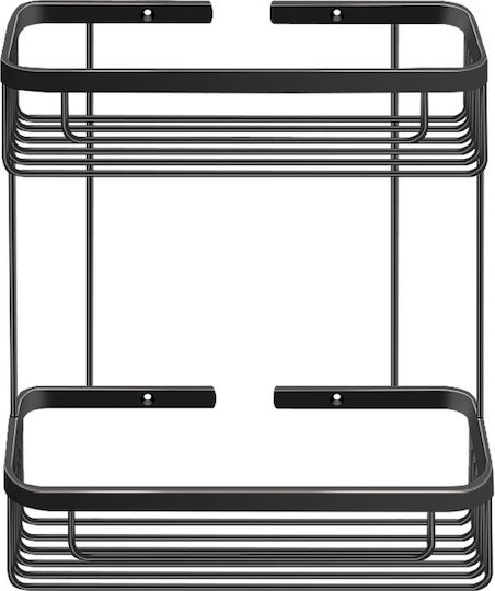 Sanco Α3-004 004-A03 Wall Mounted Bathroom Shelf Inox with 2 Shelves 26.5x12x29cm Silver