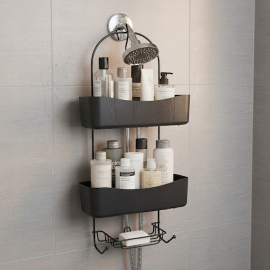 Bathroom Solutions Raft de baie montat pe perete metalic 24x12x59cm