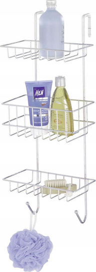 Wenko Revigo An der Wand montiert Badezimmerregal Metallisch mit 3 Regalböden 22.5x18.5x57cm Weiß