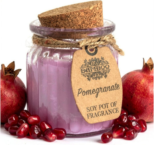 Ancient Wisdom Aromatic Soy Candle in Jar with Pomegranate Scent 7x5.5cm