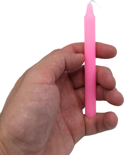 Ancient Wisdom Decorative Pink Taper Candle 12 Pieces