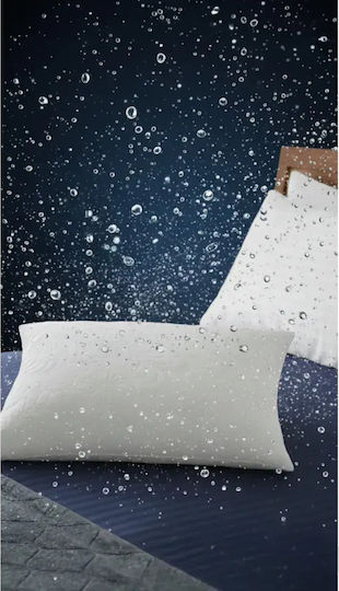 SteweHome Set of 4 Orthopedic Bed Pillows Visco Waterproof with Protective Cover White 50x70cm